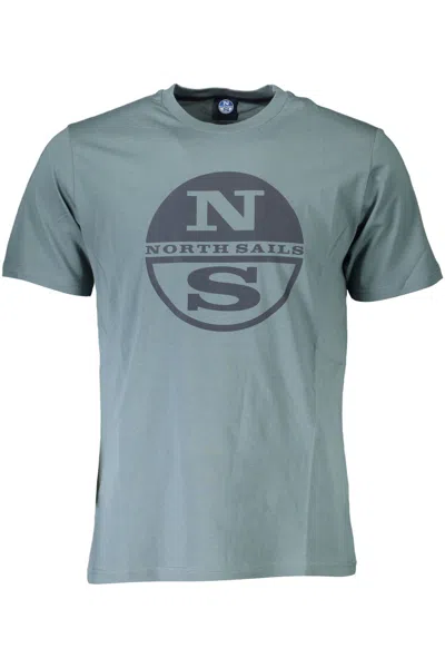 North Sails Green Cotton Logo Tee With Stylish Print