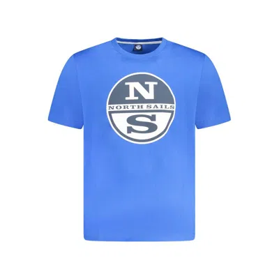 North Sails Cotton Men Men's T-shirt In Blue