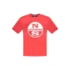North Sails Red Cotton Men T-shirt In Red