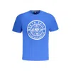 North Sails Blue Cotton Men Tshirt In Blue