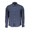 North Sails Blue Cotton Men Shirt In Blue