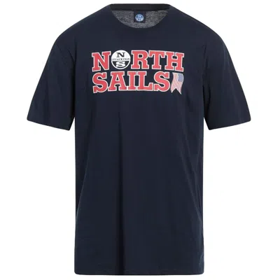 North Sails Cotton Men's T-shirt In Blue