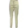 North Sails Chic Organic Cotton Gray Trousers In Green