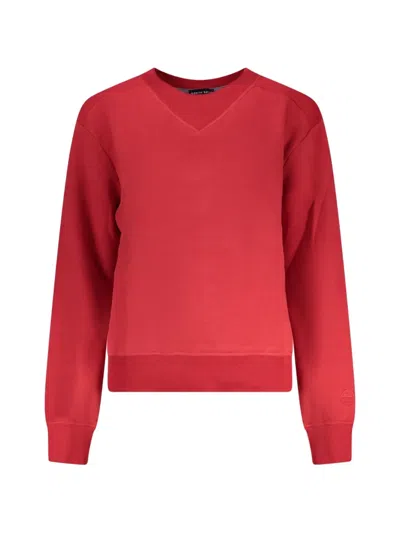 North Sails Rosso Cotton Women Sweatshirt In Red