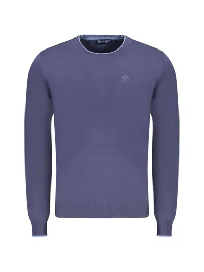 North Sails Crew-neck Cotton Sweater In Blue