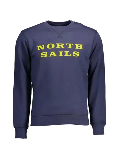 North Sails Crew-neck Cotton Sweatshirt In Blue
