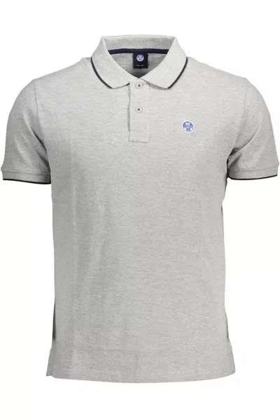 North Sails Elegant Contrast Detail Polo Men's Shirt In Grey