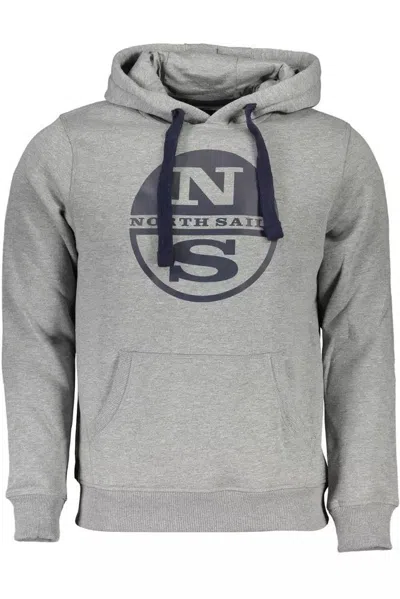 North Sails Elegant Hooded Sweatshirt With Men's Logo In Grey