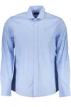 North Sails Light Blue Cotton Men Shirt In Blue
