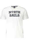 North Sails Elegant White Round Neck Tee With Print In White