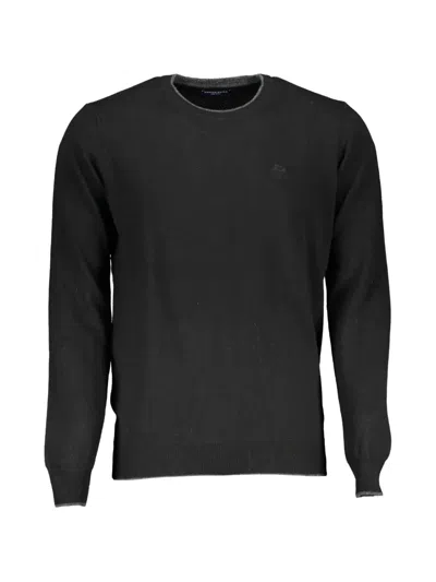 North Sails Embroidered-logo Crew-neck Sweater In Black