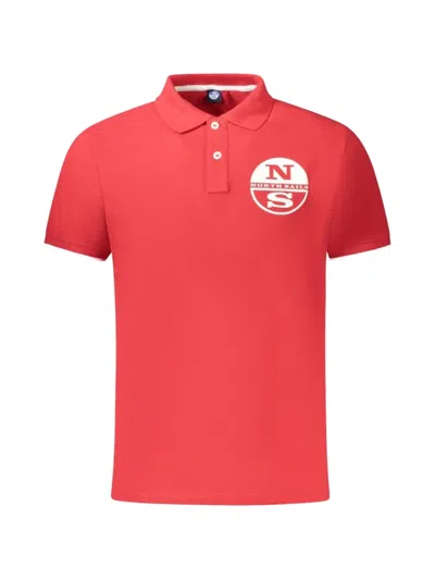 North Sails Embroidered-logo Pique Polo Shirt In Red