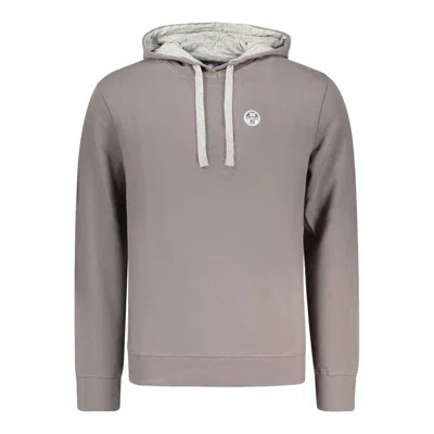 North Sails Gray Cotton Men's Men's Hoodie In Animal Print