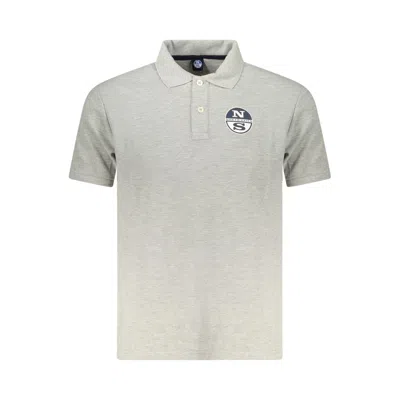 North Sails Logo-patch Polo Shirt In Gray