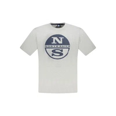 North Sails Gray Cotton Men T-shirt