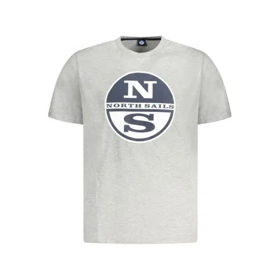 North Sails Grey Cotton Men T-shirt