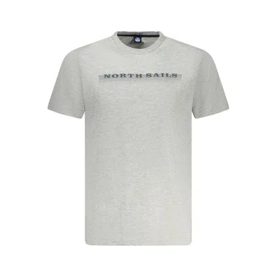 North Sails Gray Cotton Men T-shirt In Neutral