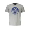 North Sails Sleek Gray Cotton T-shirt With Iconic Print
