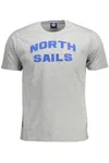 North Sails Chic Gray Crew Neck Statement Tee