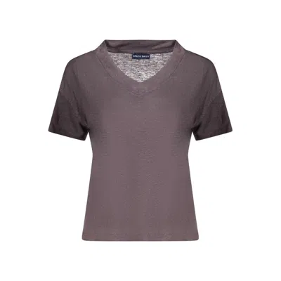 North Sails Gray Linen T-shirt In Purple