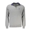 North Sails Gray Wool Men Sweater In Gray