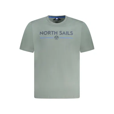 North Sails Green Cotton Men T-shirt In Gray