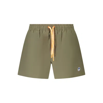 North Sails Logo-patch Swim Shorts In Green