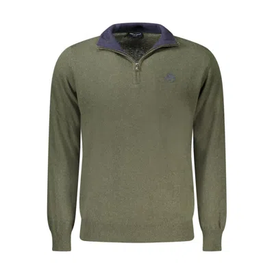 North Sails Half-zip Embroidered-logo Sweater In Green