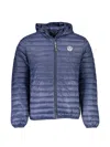 North Sails Hooded Puffer Jacket In Animal Print
