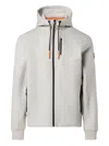 North Sails Hooded Zip-up Sweater In Neutral