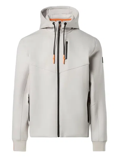 North Sails Hooded Zip-up Sweater In Neutral