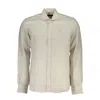North Sails Beige Linen Men Shirt In Gray