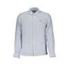 North Sails Light Blue Linen Shirt In Blue