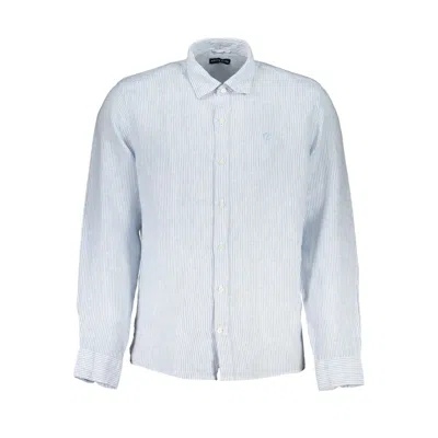 North Sails Linen Men's Shirt In Blue