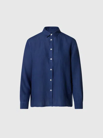 North Sails Linen Shirt Woman Blue In Other