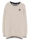 North Sails Logo Crew-neck Sweater In Neutral
