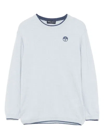 North Sails Kids' Logo-embroidered Sweater In 蓝色