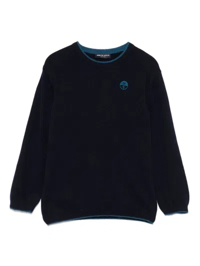 North Sails Logo-embroidered Sweater In 蓝色