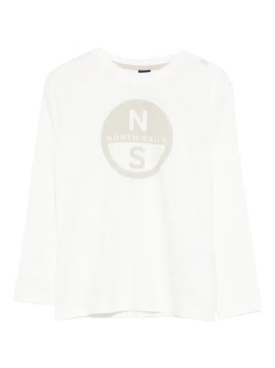 North Sails Kids' Logo Graphic T-shirt In White