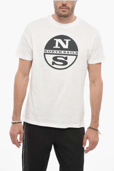 North Sails Logo Print Short Sleeved T-shirt In White