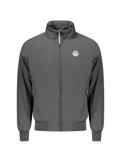 North Sails Logo-detail Bomber Jacket In Black