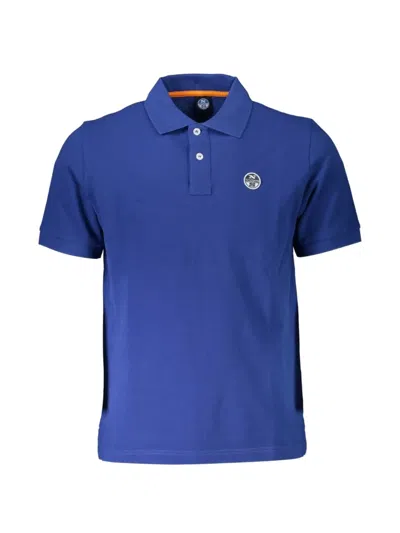 North Sails Logo-detail Cotton Polo Shirt In Blue
