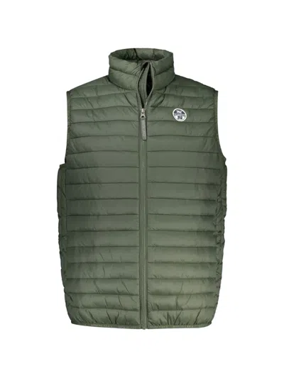 North Sails Logo-detail Quilted Gilet In Green
