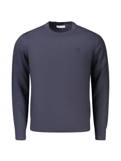 North Sails Logo-embroidered Crew-neck Sweater In Blue