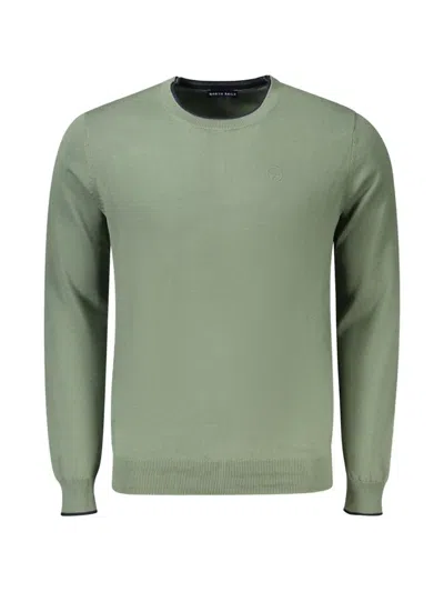 North Sails Logo-embroidered Crew-neck Sweater In Green