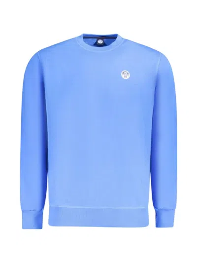 North Sails Logo-embroidered Crew-neck Sweatshirt In Blue