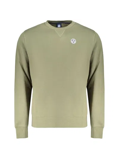 North Sails Logo-patch Cotton Sweatshirt In Green