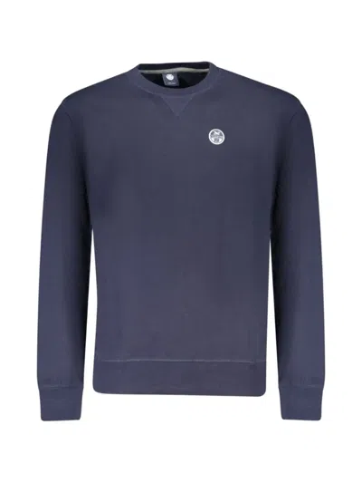 North Sails Logo-patch Crew-neck Sweatshirt In Blue