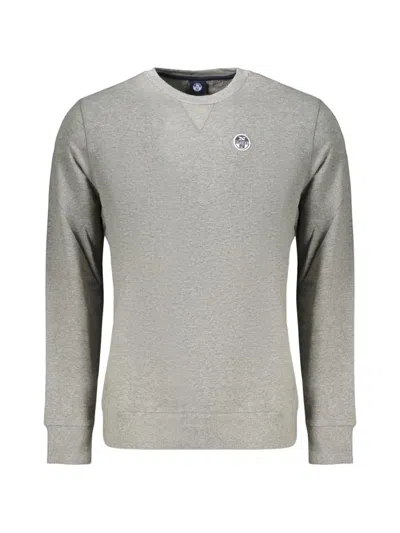 North Sails Logo-patch Crew-neck Sweatshirt In Gray