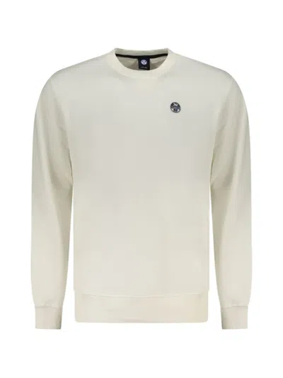 North Sails Logo-patch Crew-neck Sweatshirt In White